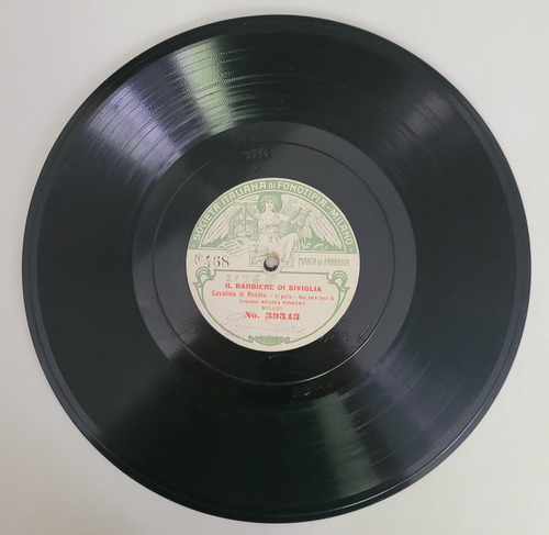 Pinkert Il Barbiere Di Seviglia Disco Pasta Fonotipia 39343 (Usado)