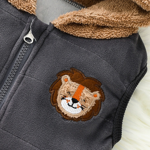 Conjunto Casual De Manga Larga Para Niños Con Estampado Gris Oscuro 9-12 M