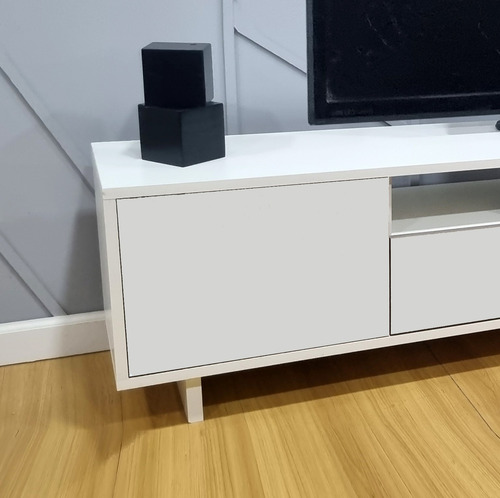 Mueble Tv Rack Mania Para Televisores Led - Estilo Moderno Blanco