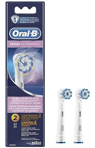 Refil Escova Elétrica Oral-b Sensi Ultrafino C/ 2 Unidades