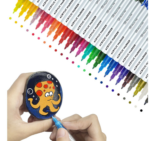Boligrafo Pinura Acrilica 24 Color Para Pintura Rupestr Base
