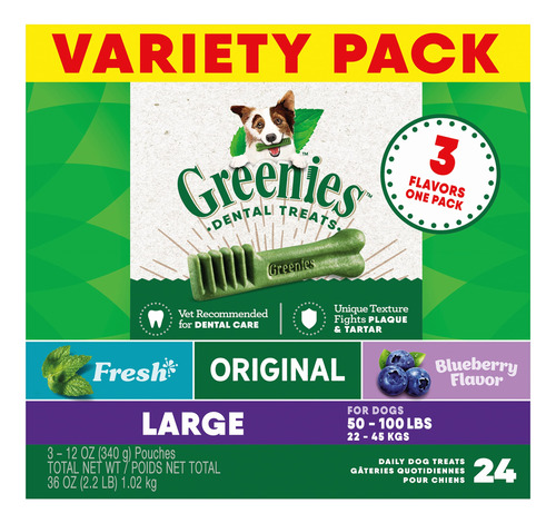 Golosinas Para Perros Greenies Dental Care, Naturales, Grand