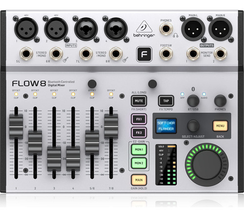 Behringer Flow 8 Mezclador Digital De 8 Entradas Con Audio .