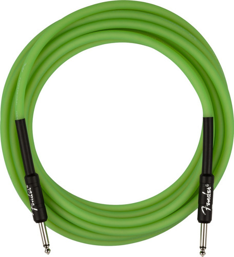 Cable Para Instrumento Fender Glow In The Dark 5.5m Verde