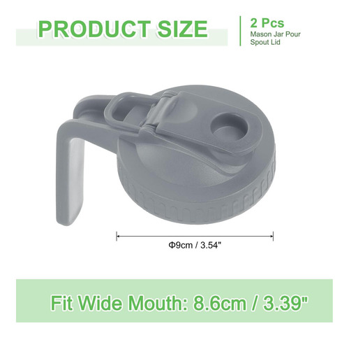 Uxcell 2pcs Jarro De Masón Vertido Tapa De Pico, Párpados De