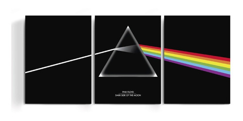 Cuadros Tripticos 90x40 Pink Floyd The Dark Side Of The Moon