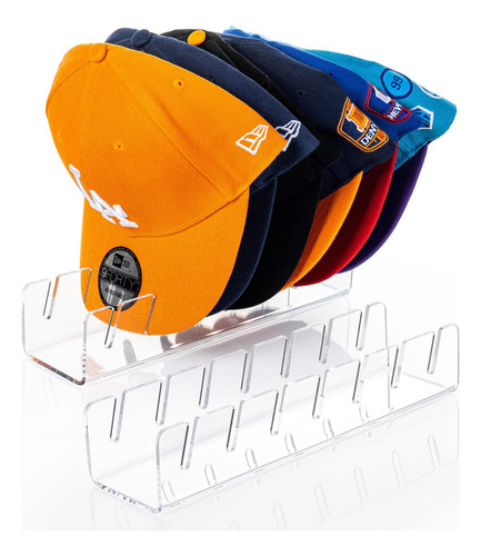 Percheros Para Gorras Soporte Acrilico De 14 Gorras