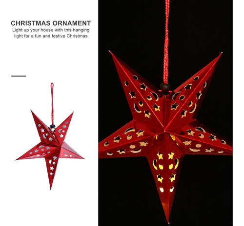 Farol Colgante De Papel Navideño Con Forma De Estrella Navid