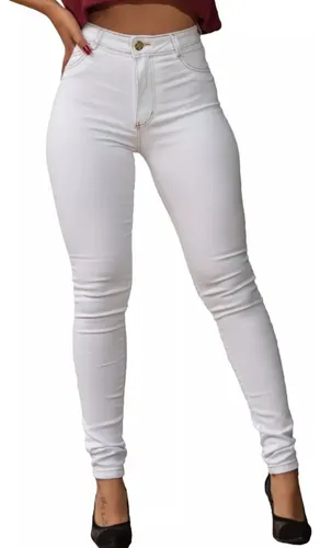 Calça branca feminina cintura alta mercado livre sales