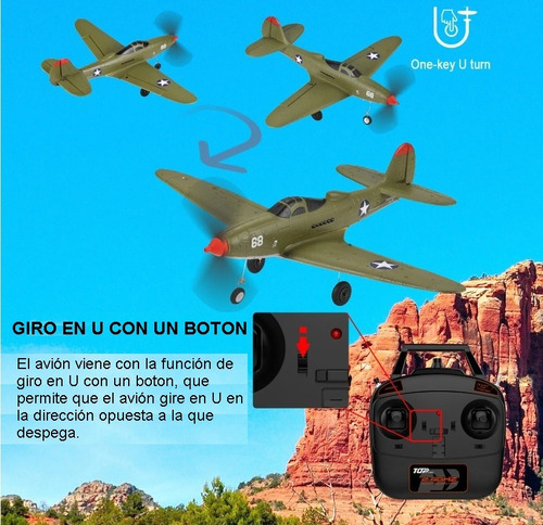 Avión Clasico P39 Airacobra Rc 4ch Top Rc Hobby Caja/regalo