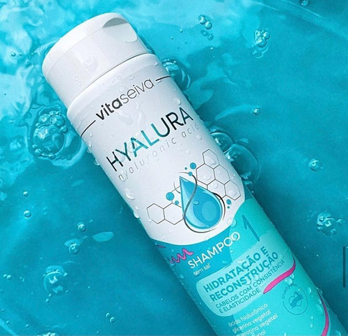 Imagem 2 de 8 de Shampoo Acido Hyalura 300ml Reconstrução Vs