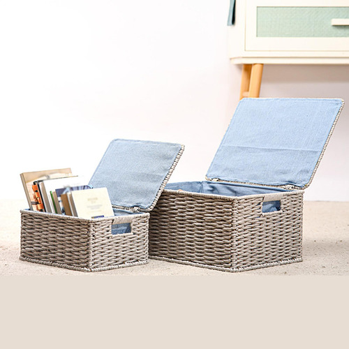 Cesta Tejida Para La Colada Con Asas, Práctica Caja De