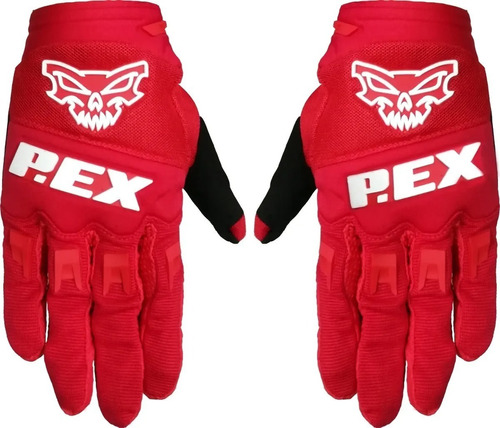 Guantes Cross Enduro Moto Bici Mtb Antideslizante Full Fas Color Rojo Talle XL