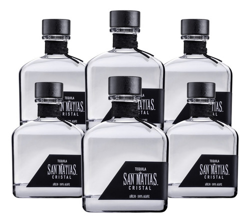 Caja De Tequila San Matías Cristal - 6 Botellas De 750ml C/u