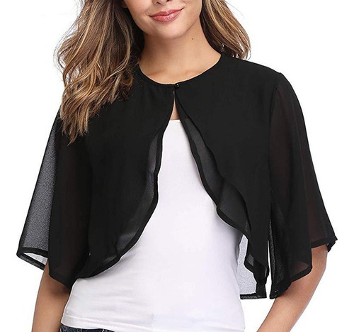 Chaqueta Tipo Bolero Para Mujer, Elegante, De Manga Corta, F