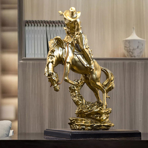 Guangchuan Escultura De Cowboy, Estátua De Artesanato De