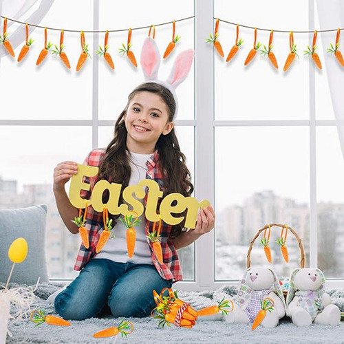Adornos Colgantes Con Forma De Zanahoria De Pascua En Forma
