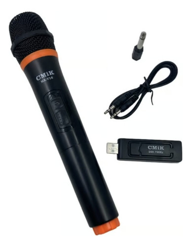 Micrófono Inalámbrico Portátil Mk-v16 Inteligente Karaoke