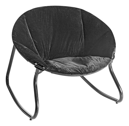 ~? Urban Shop Micromink Rocking Saucer Chair, Negro