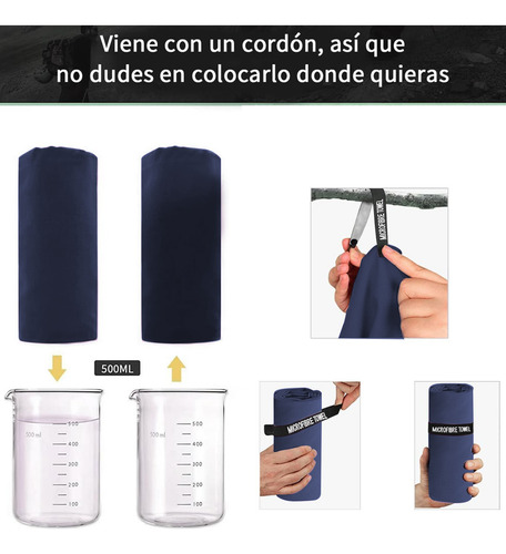 Toalla De Playa Y Deporte De Microfibra Y Secado Rápido,3pk