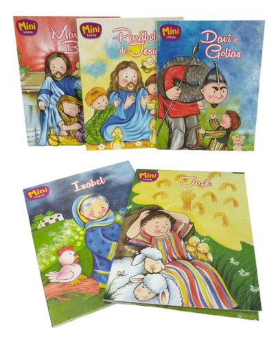 Kit Com 25 Mini Livros Bíblicos - Explore A Fé Com O Kit De Livros Bíblicos - Coleção Completa - Ensinamentos Sagrados- Todo Livro