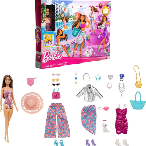Muñeca Barbie Y Calendario De Adviento De Moda, 24 Sorpresas
