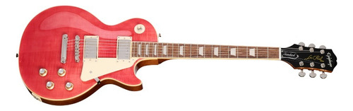 Guitarra Eléctrica EpiPhone Standard 60s Figured Rosa Funda Color Fucsia Orientación De La Mano Diestro