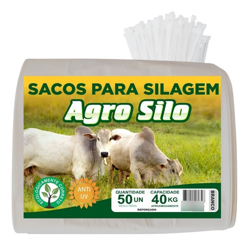 Sacos De Silagem Br 51x100 C/lacres Agro Silo - 100 Unid