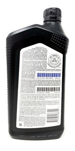 Aceite 5w20 Semisintetico Original Mopar Maxpro Jeep