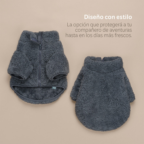 Suéter Sudadera Borrega For Perro Chico Esquimal Color Gris