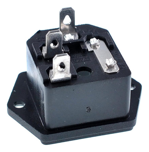 Enchufe De Entrada Ac 250v 10a Iec320 C14 Con Portafusibles