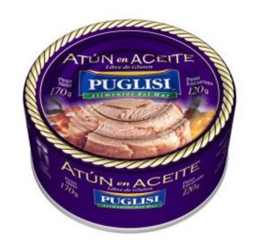 Imagen 1 de 8 de Atun En Aceite Puglisi Lata 170 Grs X 6 Unidades
