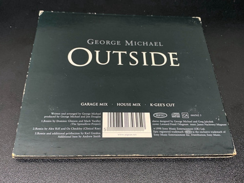 George Michael Outside Cd Single Inglês 3 Remixes House Raro