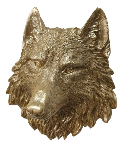 Estatua De Pared Con Cabeza De Animal De Poliresina, Placa