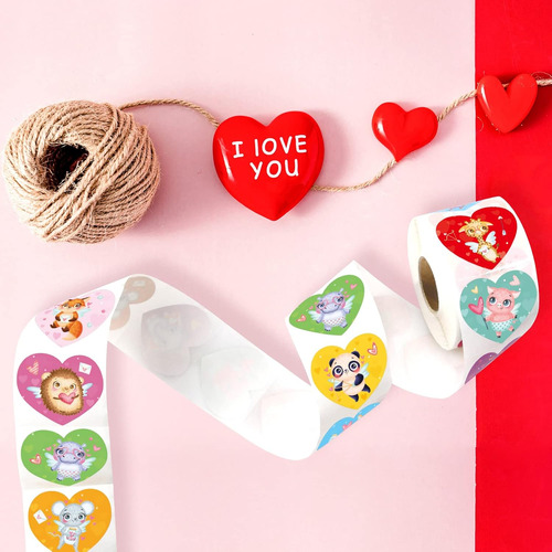 500 Pegatinas De San Valentín Para Niños, Feliz Día De San V