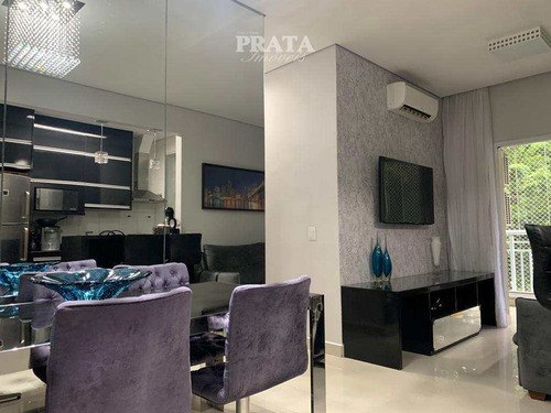 Imagem 6 de 30 de Marapé Elevador Decorado 2 Dormitórios 1 Suíte Terraço 1 Vg Dem - V400601