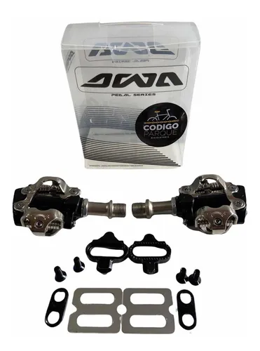 Pedales Automáticos Mtb Awa Con Traba Ruleman C-912