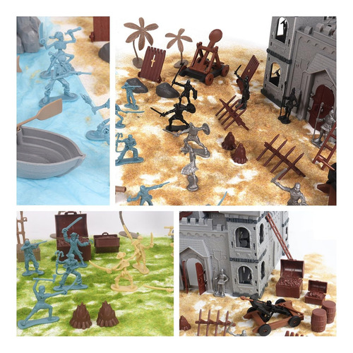 Juego De Soldados De Acción Medieval Caballero Y Pirata