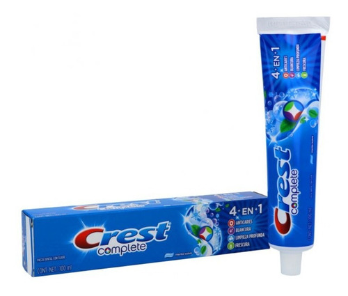 6 Pack Pasta Dental Crest Complete 4 En 1 Menta Suave 100ml