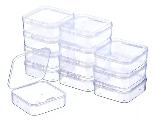 Caja organizadora de plástico con 10 compartimentos y 6 separadores  removibles, almacenaje de tornillos, tuercas, ac