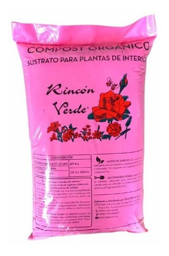 Compost Orgánico Rincón Verde Bolsa Rosa 25 Dm3
