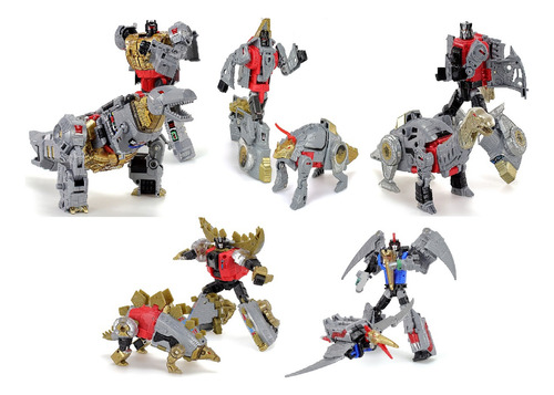 Set 5 Transformers Dinobots - Black Mamba Pvc + Adhesivos