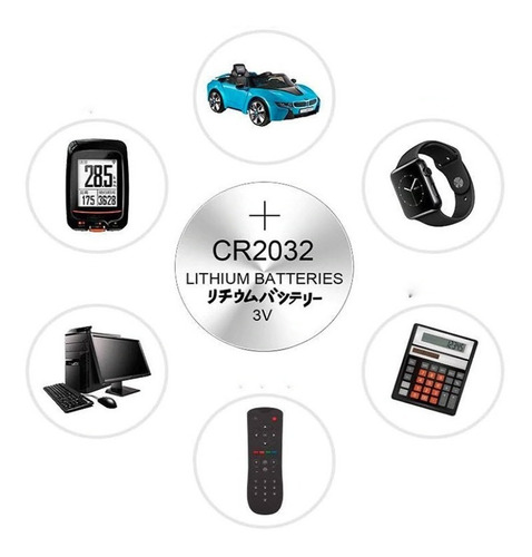 Pila Boton De Litio Cr2032 3v Pack X 25 Unidades
