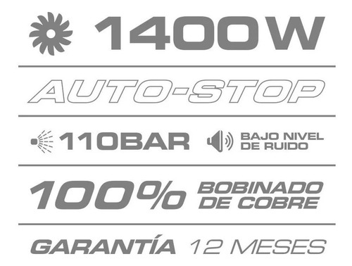 Imagen 3 de 6 de Daihatsu | Hidrolavadora | Hc1400 | 1400w | 110 Bar | 220v