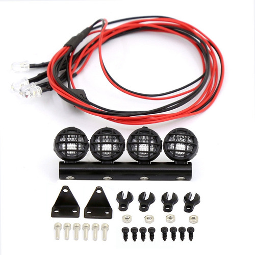 T Barra De Luces Led De Techo Rc Car Para Wpl 1/18 1/24 Rc