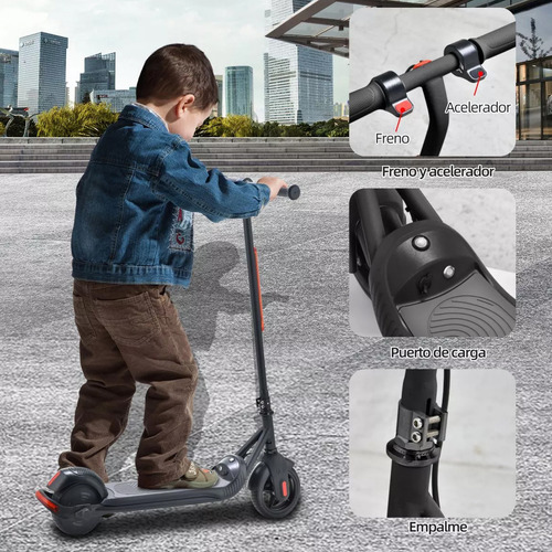 Monopatín Eléctrico Rp500 Hard 6.5 Potencia 150 W Edad Recomendada: 6-12 Años Negro