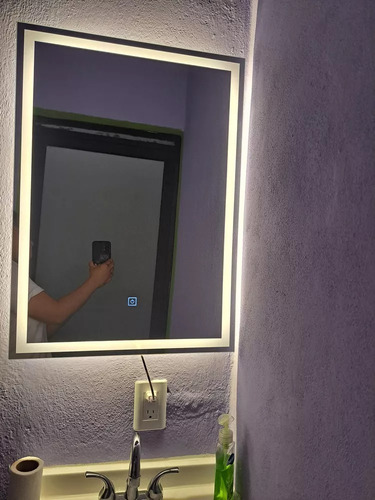 Espejo De Pared Tocador Baño Luz Led Touch 3 Luces 137