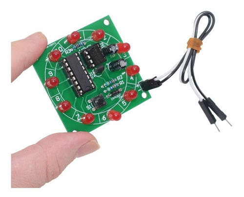 Kit Electrónico Educativo Ruleta Giratoria Cd4017 Ne555