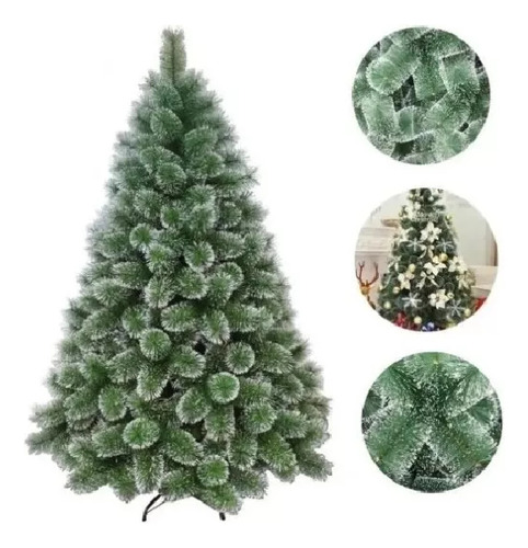 Árvore De Natal Pinheiro C/ Neve Luxo 1,8m 420 Galhos