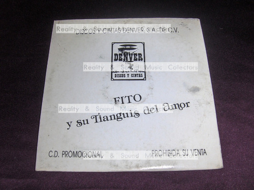 Fito Y Su Tianguis Del Amor Cd Promo 13 Tracks De Coleccion
